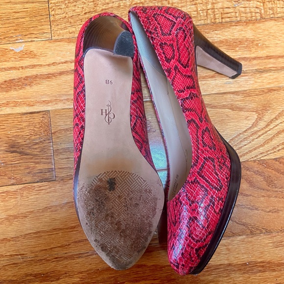 Cole Haan Red Faux Snakeskin 3” Heels / Pumps - Picture 7 of 9